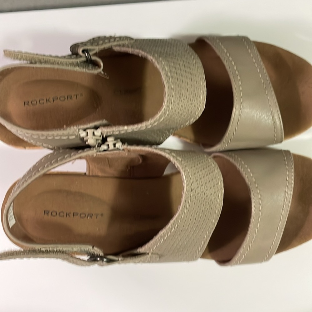 Rockport Beige Wedge Sandals women's size 8.5 - Picture 5 of 8